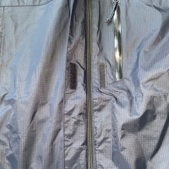 Columbia Pouration Rain Jacket Womens 1X Black Full Zip Hood Waterproof Shell - Picture 8 of 10